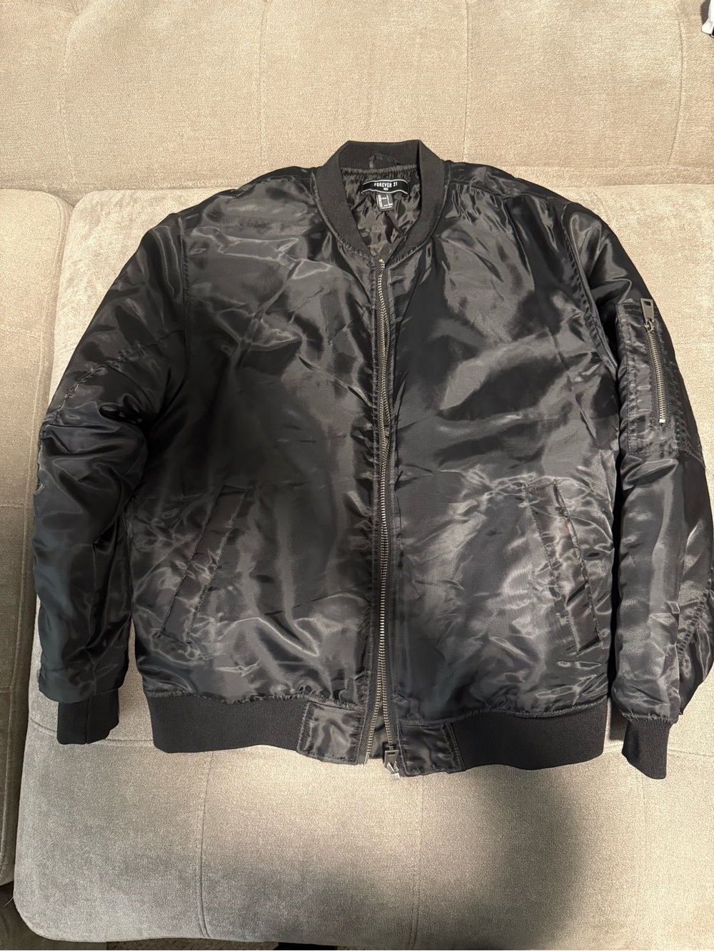 Forever 21 Black Men's Bomber Jacket